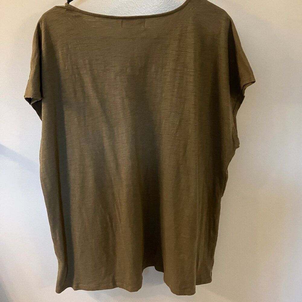 Liz Claiborne Womens Plus XXL Dark Green Sleeveless Tunic - Picture 6 of 6
